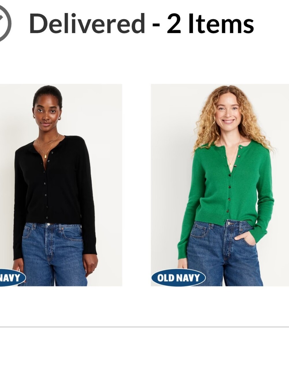 Two Old Navy SoSoft Cardigan Sweaters Small Petite Sp Green Black